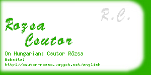 rozsa csutor business card